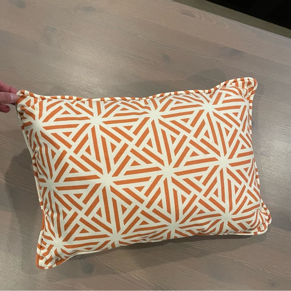Storehouse Orange Geometric Accent / Throw Pillow
